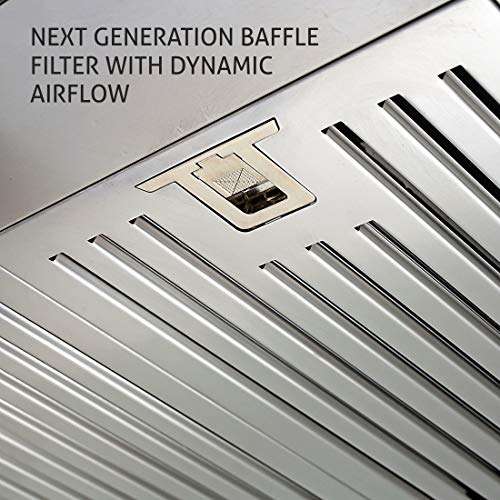 Glen 60 cm 1000 m3/hr Pyramid Chimney With 7 years warranty on Product, Baffle Filters Push buttons (6001 SS, Silver) 3