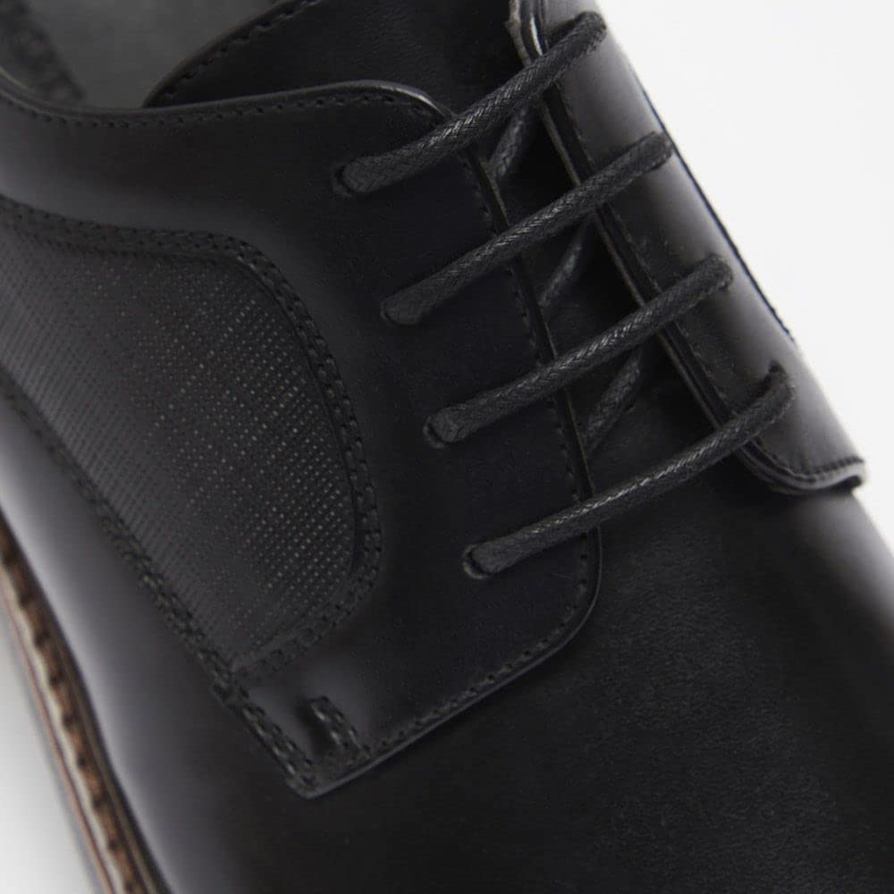 shoexpress Men's Solid Oxford Shoes with Lace-Up Closure Black (D16529-2) 5