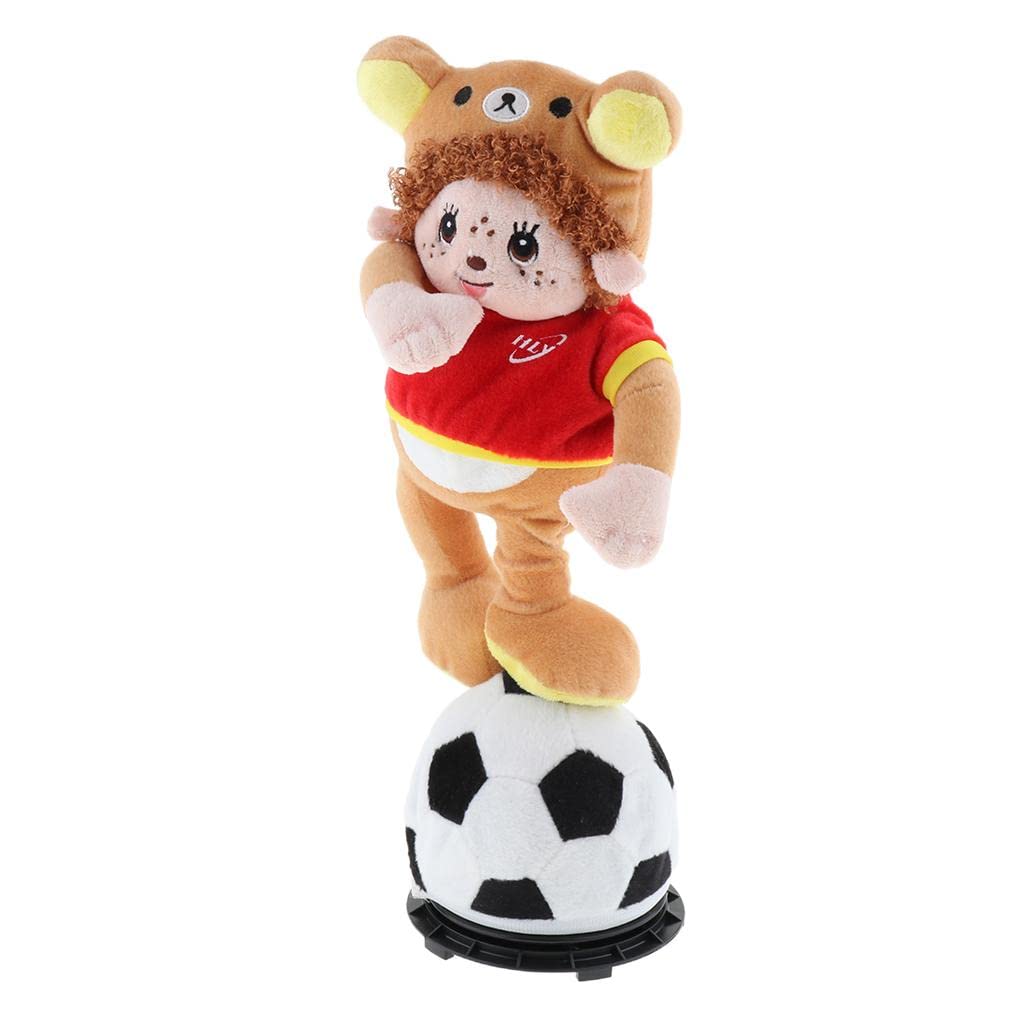 Vybraa Interactive Dancing Football Doll Plush Stuffed Animal Electronic Pets Figure Model Toy Home Desk Decor Ornament - Baby Bear 4