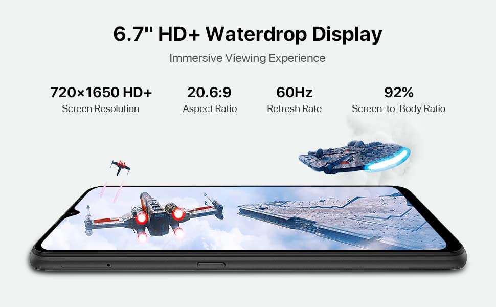 UMIDIGI Power 7 MAX Unlocked Cell Phone,6GB+128GB 10000mAh Battery,6.7" Full Screen + 48MP AI Triple Camera Android Smartphone,NFC,GPS,Face & Fingerprint,BLE 5.0, WiFi 2.4GHz/5GHz,Warranty,Black 4