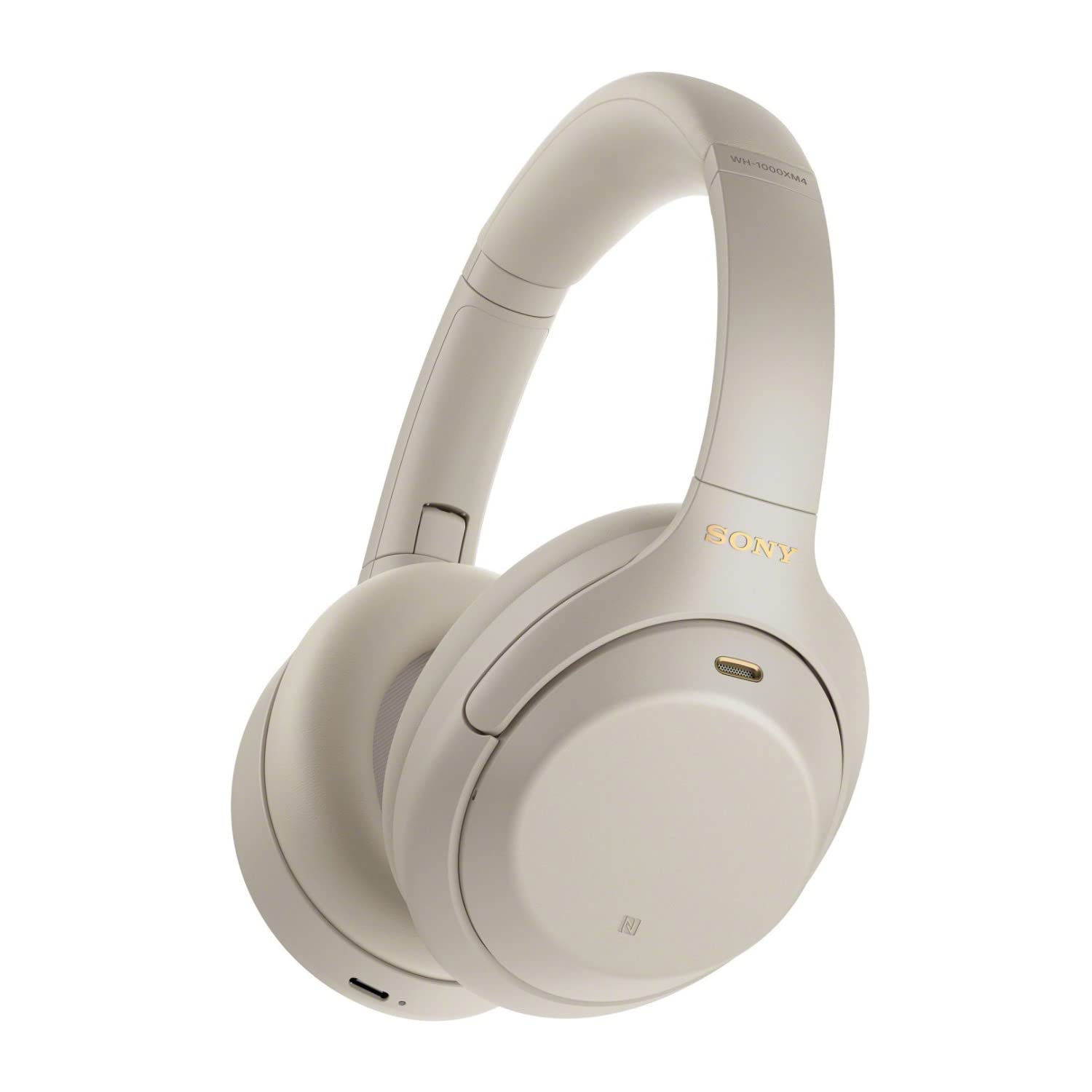 Sony WH-1000XM4 Wireless Noise Canceling Over-Ear Headphones (Silver) Bundle with Find My Bluetooth Locator Keychain Finder (2 Items) 2