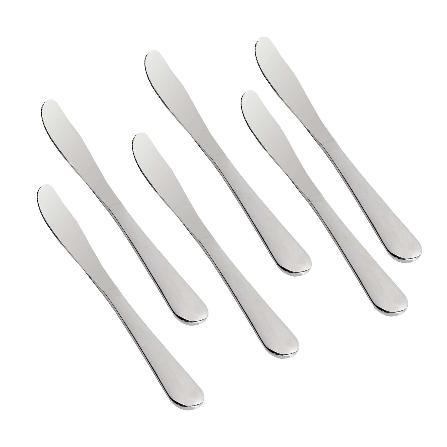 Meyer Heavy Gauge Stainless Steel 6pc Dinner Knife I Butter Knife Set - Versatile, Durable, Non-Toxic, Corrosion & Stain Resistant, Smooth Cutting I Length 22cm, Thickness 4mm 1