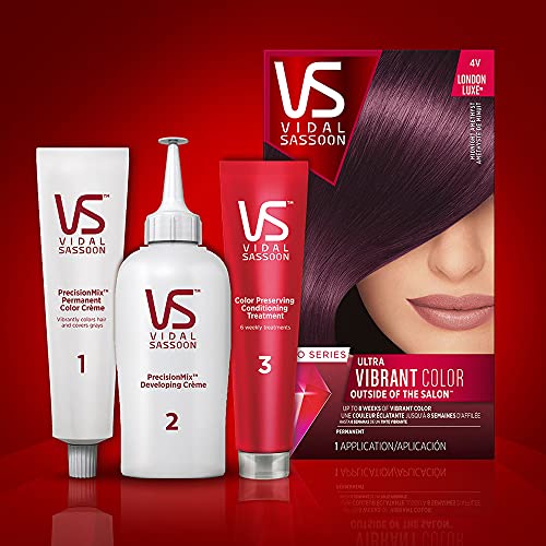 Vidal Sassoon Pro Series Permanent Hair Dye, 5VR London Lilac Hair Color, Pack of 1 2