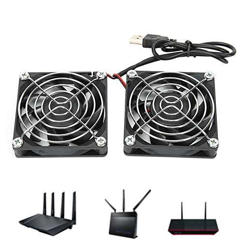 Router Cooler, Router Fan 5V USB Power Supply Removable Sticker Strong Durable for Desktop for Computer 5