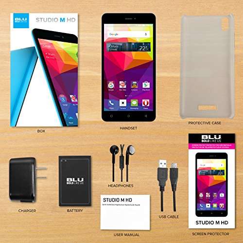 BLU Studio M HD 16GB - 5.0" Smartphone -US GSM Unlocked - White 6