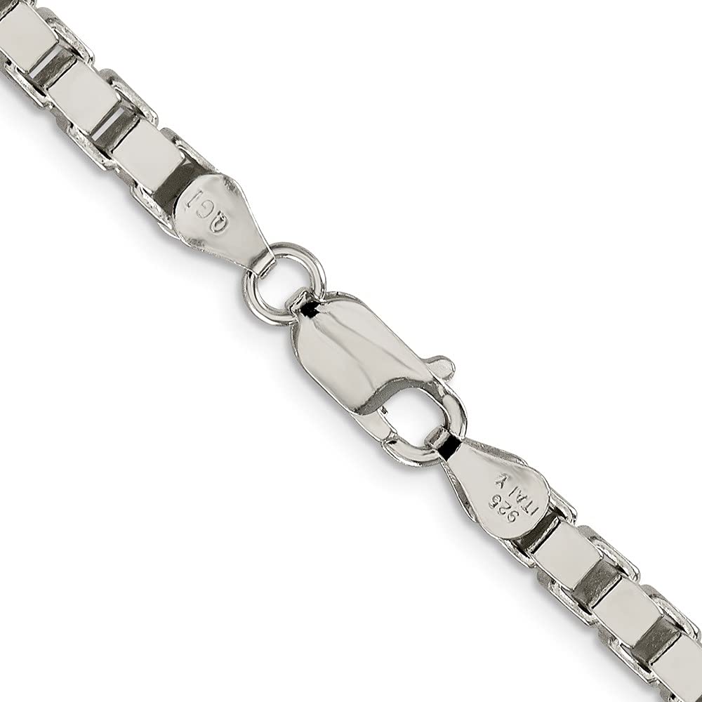 Diamond2Deal Sterling Silver 4.5mm Box Chain Necklace 4