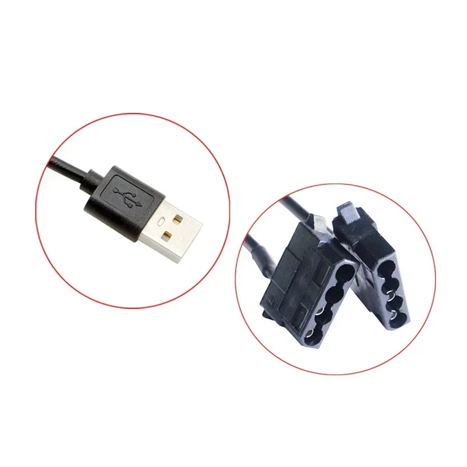 ZHANGLH USB Male to 4PIN Fan Adapter Cable with Switch Y Splitter Power Wire for Computer Chassis Desktop PC Case Cooling 3