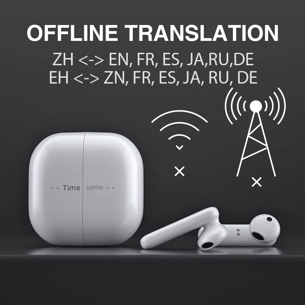 Timekettle M2 Language Translator Device - Supports 40 Languages & 93 Accent Online, Voice Translator Earbuds in Real Time, Wireless Translator Device for Travel & Business, Fit for iOS & Android 4