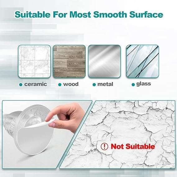 Korvia Door Stopper for Home Transparent Silicone Self-Adhesive Rubber Door Stopper Wedge Gate Stopper for All Doors Durable Non-Slip Floor Protector for Home Office Hotel Keep Doors Open Safely 6