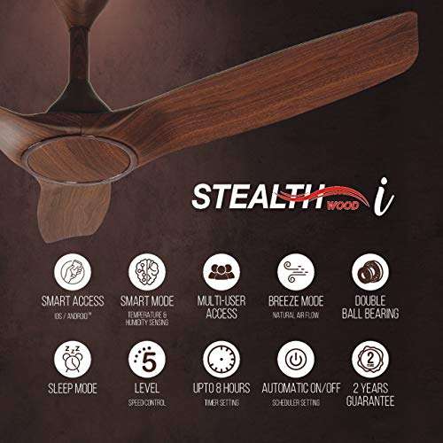 Havells Stealth Wood i 1200mm Ceiling Fan (Walnut) 6