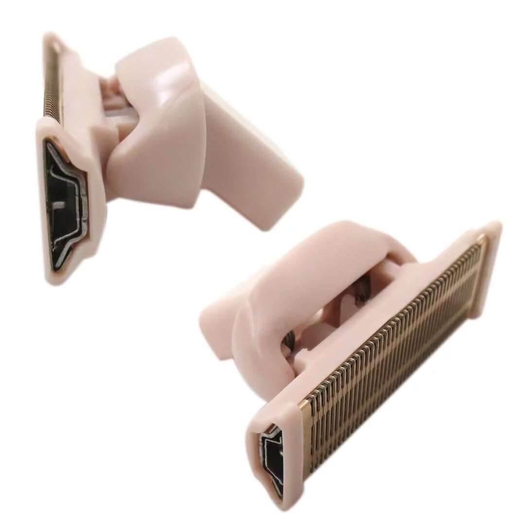 2Pack Razor Replacement Heads for Flawless Nu Razor, Rose Gold Plated Body Replacement Head with Covers, Hair remover Replacement Head for Finishing Touch Razor for Women by BLUE ELF 3