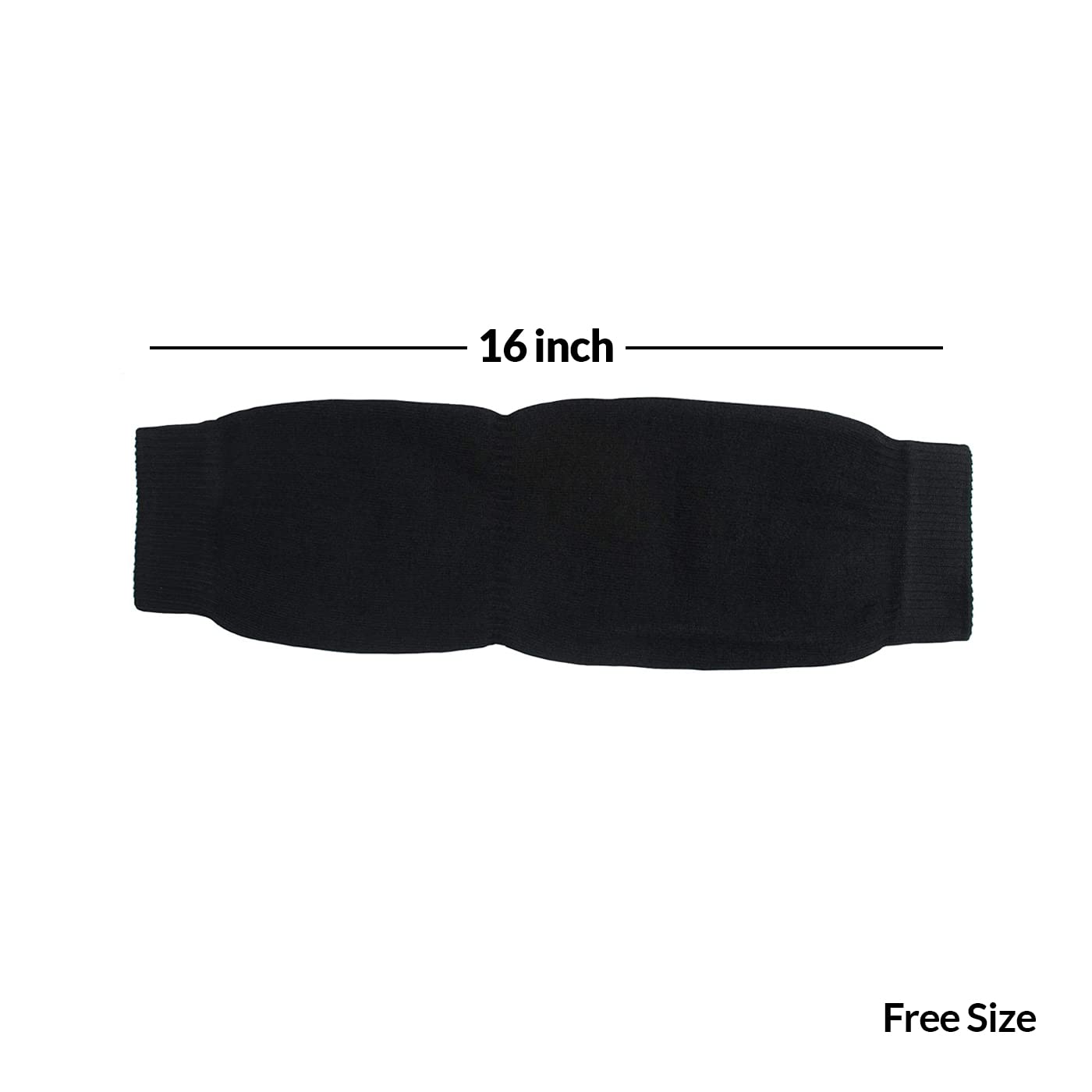 AASA Woolen Warm Leg Warmer and Finger less Long Socks Protective Knee Cap for Men and Women (Black Small) 3