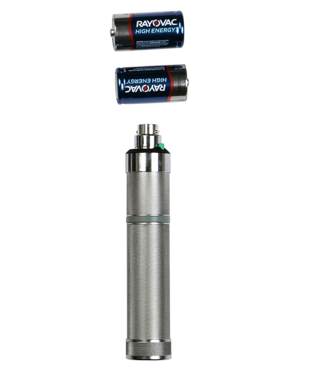 EVRON Welch Allyn 3.5V Dry C-Cell Battery Handle for Diagnostic Otoscopes and Ophthalmoscopes – With 2 Alkaline C Battries 1