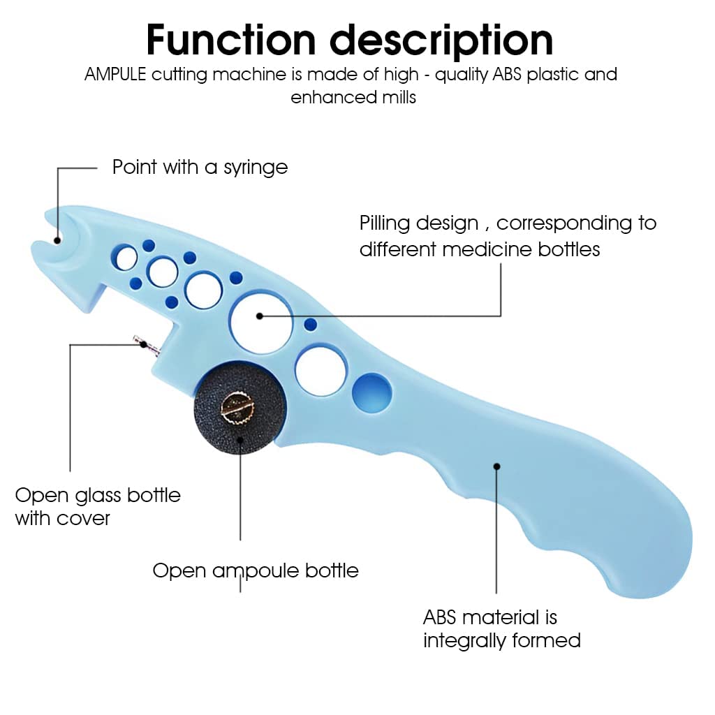BITTZOOT Ampule Cutter with 5 Replaceable Grinding Wheels, Ampoule Cutter for Doctors, Glass Bottle Cutter, Ampule Breaker, Suitable for Home Daily or Medical Use, Cut The Ampoule (Multicolor) 3