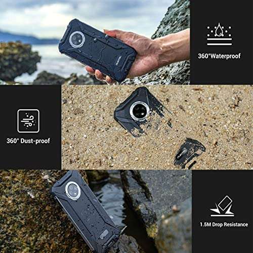 OUKITEL WP8 Pro Unlocked Rugged Smartphone, 6.49" Screen Rugged Phone, 4GB RAM 64GB ROM, 5000mAh Battery IP68 Waterproof Rugged Cell Phone, Android 10, Dual SIM 4G, 16MP Triple Cameras, NFC, Orange 3