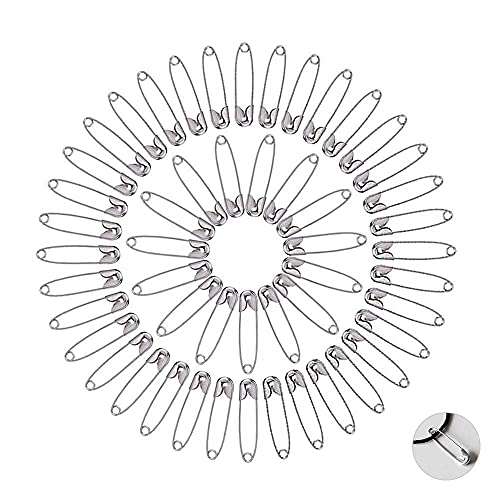 DIY Crafts CT-DIY-HI-52122 Extra Large 2" Safety Pins - Heavy Duty, Industrial Strength, Nickel Plated, Rust-Resistant Nickel Plated Steel 5