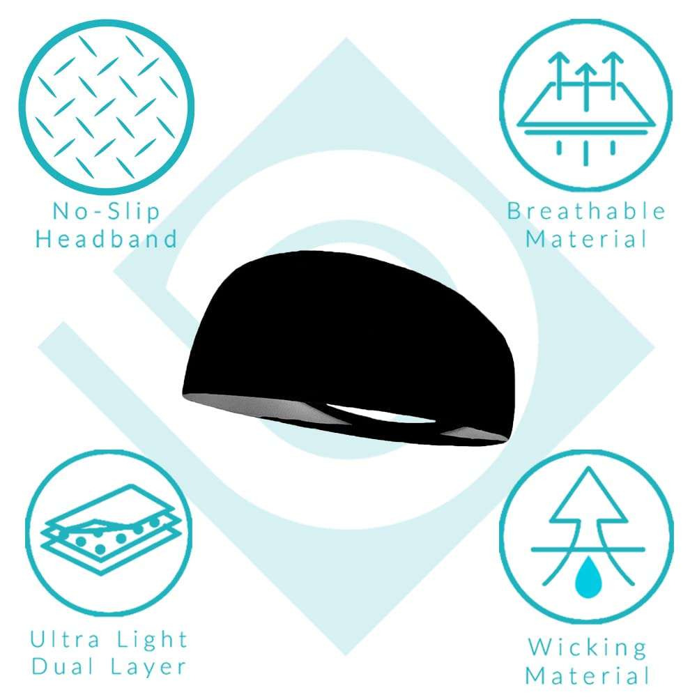 Bondi Band Mens 4 Inch Flatback Moisture Wicking Workout Sweatband Royal Blue; Running, Crossfit, Weightlifting, Obstacle Course, Training and Workouts; Absorbs & Evaporates Sweat 10x Faster - Multiple Colors Available - One Size Fits All 4