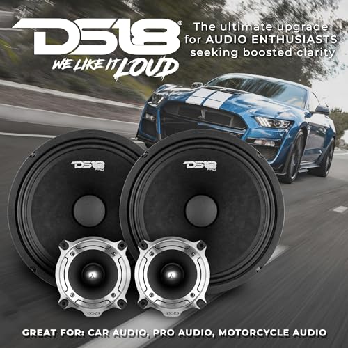 DS18 Ultimate Car Audio Upgrade Bundle - 2X 10 Midrange Speaker + 2X Super Bullet Tweeters - Power, Precision, Perfection 4