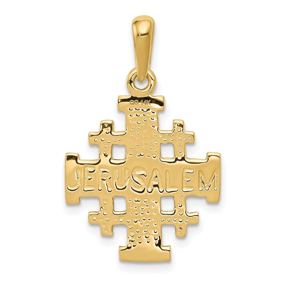 FJC Finejewelers 10 kt Yellow Gold Jerusalem Cross Charm 30 x 24 mm 5