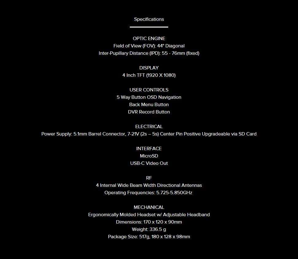 Fat Shark Recon HD FPV Goggles (FSV1127) 6