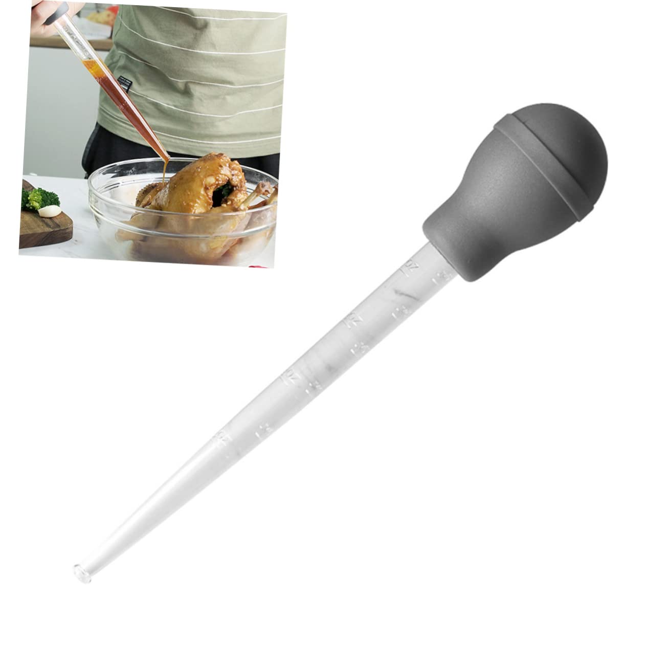 HOLIDYOYO 30ml Kitchen Cream Seasoning Baking Oil Dropper Turkey Baster for Seasoning Tubes Kitchen Gadget 5