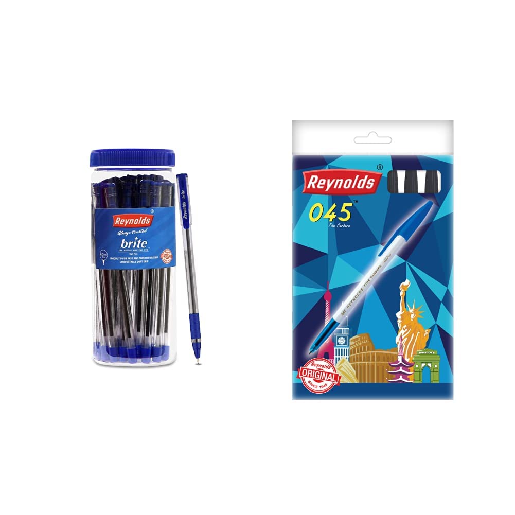 Reynolds Ball Pen & Reynolds 045 - BLACK (PACK OF 10) 1