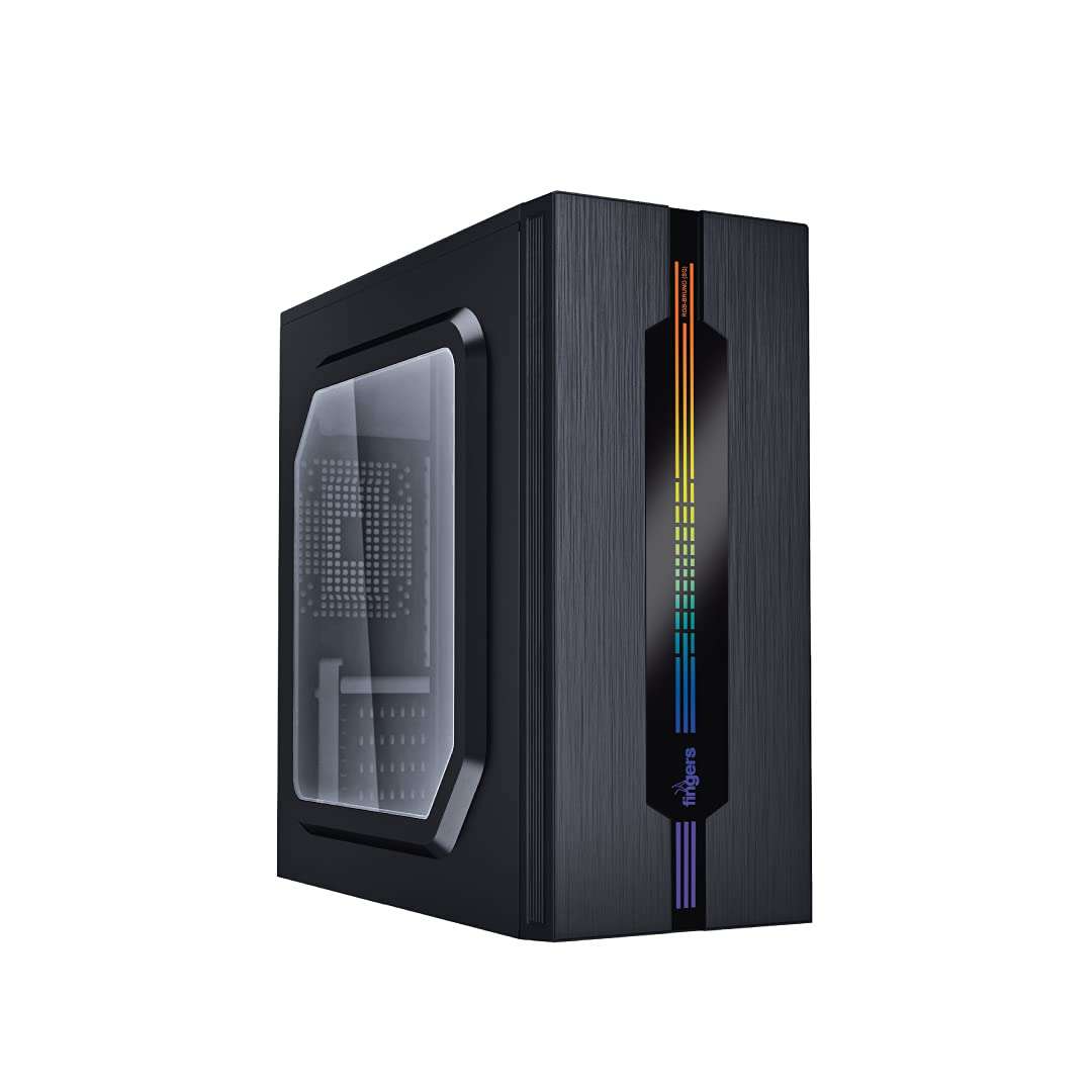 Fingers RGB-Bruno (SG) Computer Case (with Side Transparent Glass | Full ATX PC Cabinet with ARGB LEDs) 1