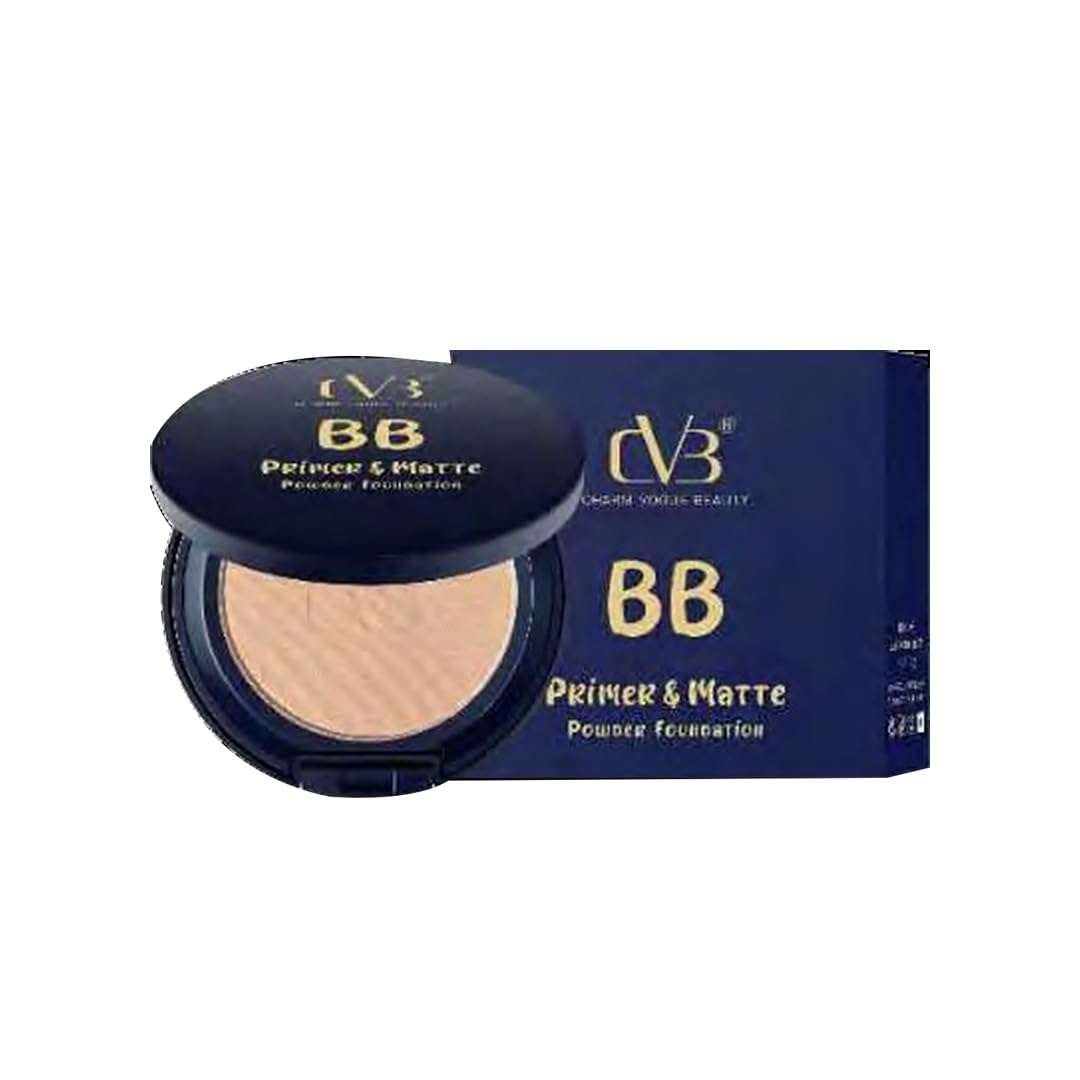 CVB B.B PRIMER & MATTE POWDER FOUNDATION Compact Single (Soft Ivory, Medium) 1