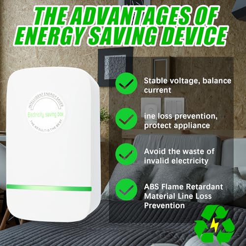 Copkim Stop Watt Energy Saving Device Electricity Saving Box Power Saver Efficiency Energy Saver Device for Home Office Market Electric Machine US Plug 90V-250V 30KW(6 Pcs) 5