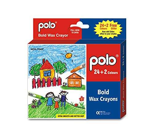 polo Bold Wax Crayons 24+2 1