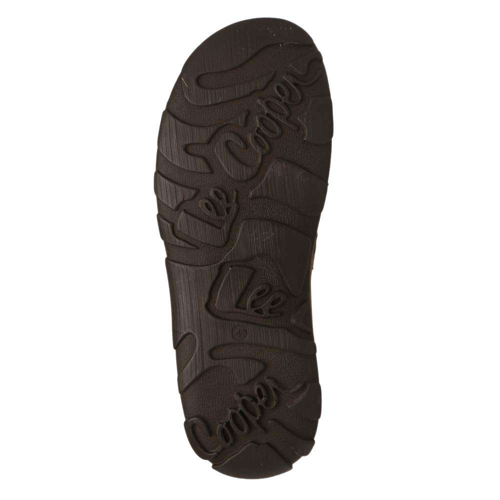 Lee Cooper Men's Tan Leather Flip Flops Thong Sandals - 7 UK/India (41 EU) 5