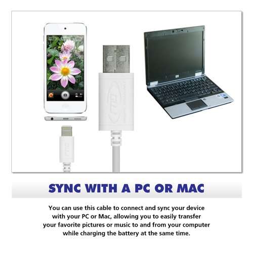 RND Apple Certified Lightning to USB 1.5FT Cable (2-Pack) for iPhone (11, 11 Pro, 11 Pro Max, XS, XS Max, XR, X, 8, 8 Plus, 7, 7 Plus, 6, 6S), iPad (Pro, Air, Mini) and iPod (1.5 feet/.5M/Black/White) 5