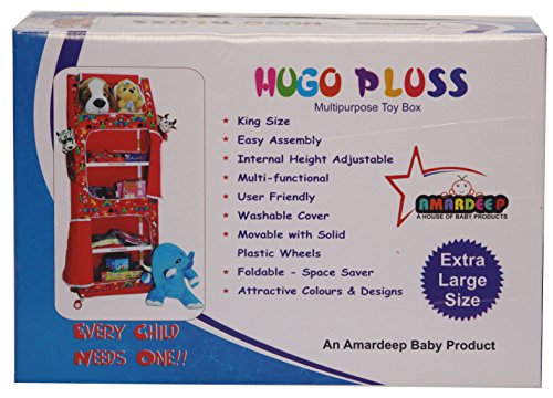 Amardeep and Co Jumbo Sized Multipurpose Toy Box (Red, 158 cm x 55 cm x 40 cms, 0-7yrs 6Tray) 5