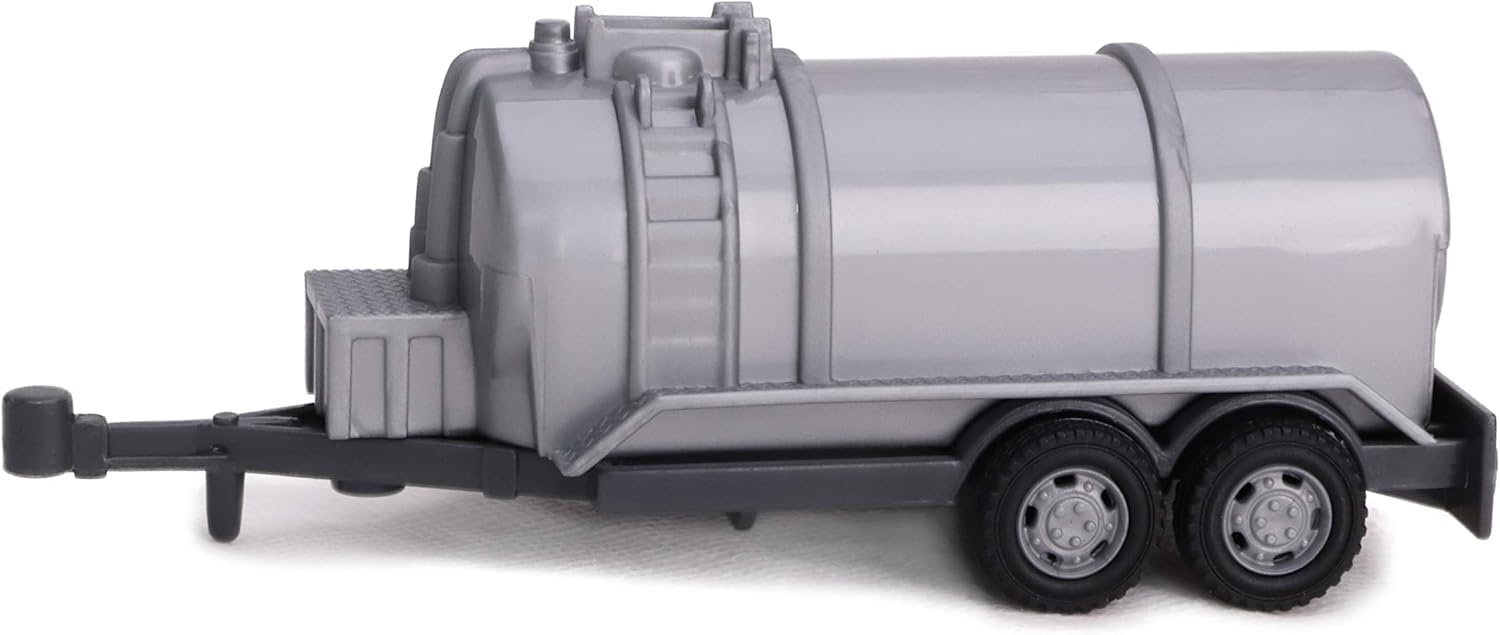 Toyland® 22.5cm Farm Tractor & Tanker/Trailer Set - Free Wheel Action - Boys Farm Toys (Red Tanker) 6