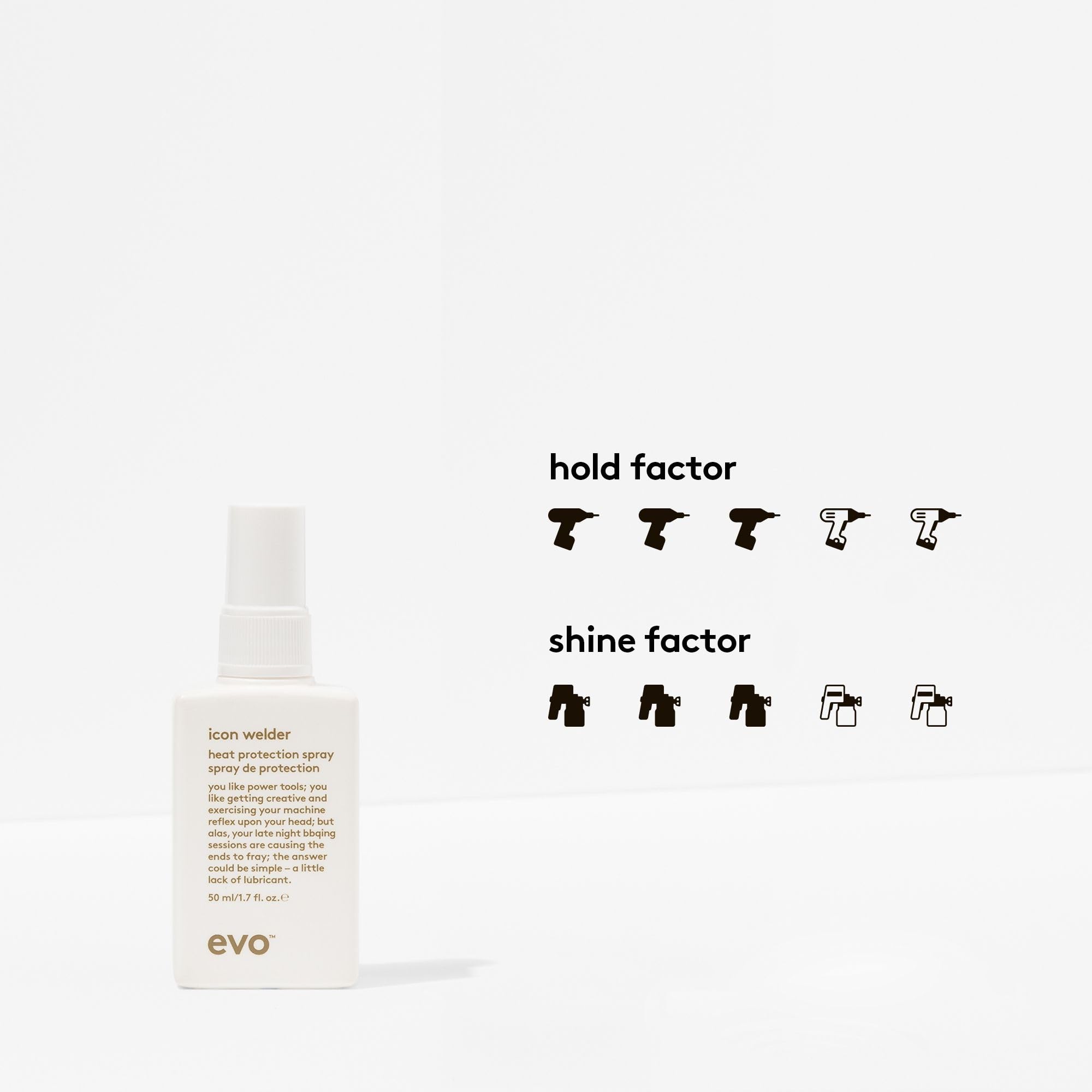 EVO Icon Welder Heat Protection Spray - Leave-In Heat Protectant - Provides Style Support & Adds Shine - 200ml / 6.8fl.oz 2