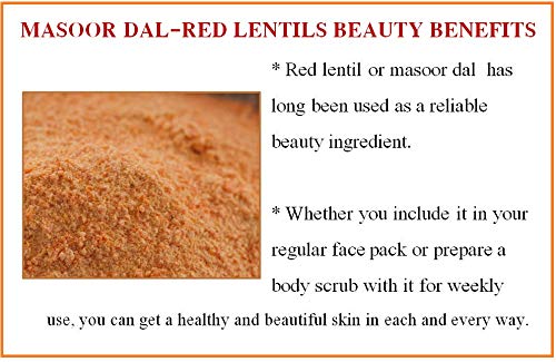 Gelatin with Masoor dal-Red lentils-seed Powder Mix (2 in 1 Use) for Face Mask/Hair removal (Skin Care) 125 GM 4