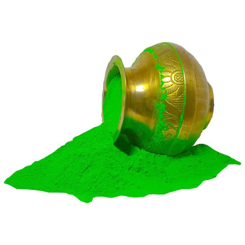 Shubh Herbal Holi Gulal Non-Toxic Perfumed Gulal, Skin Friendly, Natural Fragrance Handmade Holi Gulal Green Colour Pack of 1 (1 kg) Holi Special Eco Friendly Colour 3