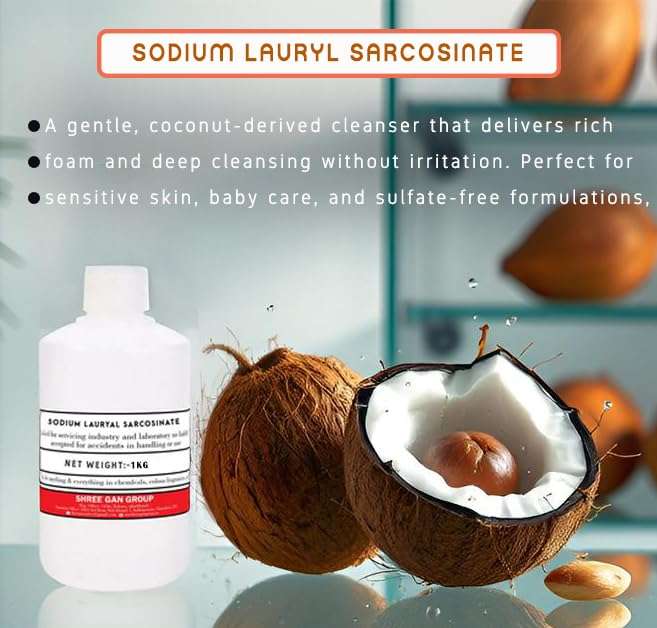 R-Tree Sodium Lauryl Sarcosinate- 250GM Natural Surfactant Liquid Mild Surfactant For baby care or sensitives skin & hair foaming and cleansing agent | shaving foam, toothpaste, & Hair, Skin & Body 3