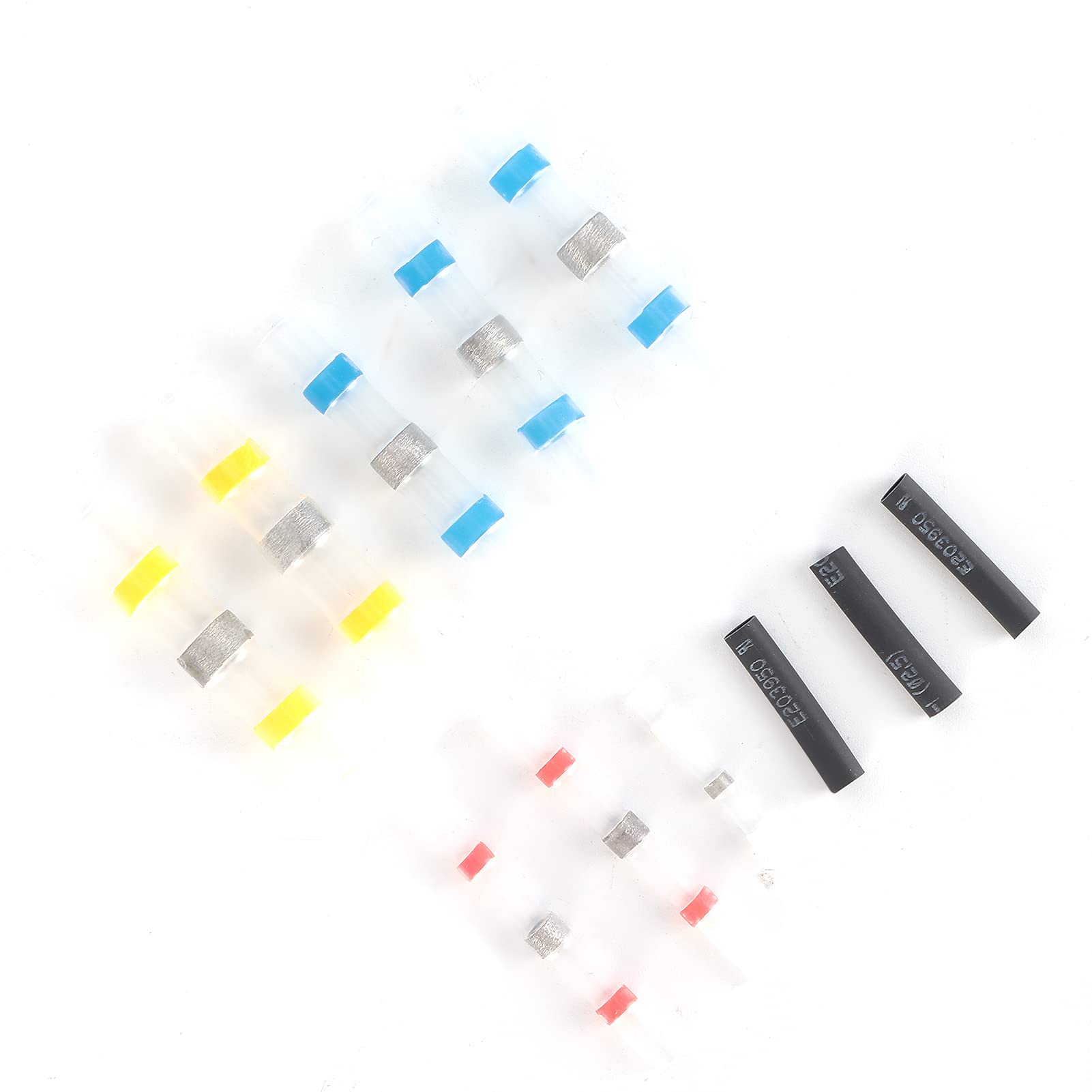 500pcs Heat Shrink Tube Butt , Shaft Collars Heat Shrinkable Shaft Collars Connectors Set Solder Seal Electrical Wire Terminals Waterproof Electrical Kit for Cars Trucks And Ships Wiring 1