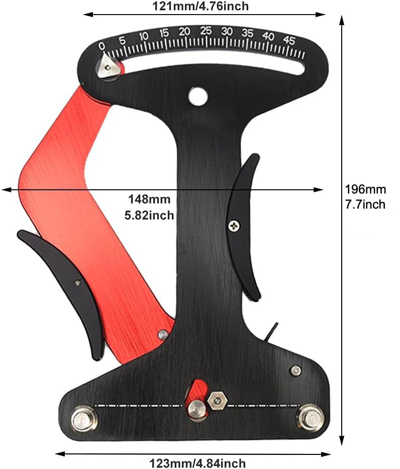 Zodazoqa Bicycle Spoke Tension Meters Measuring Tool Gauge Aluminum Alloy CNC Precise, Tension Adjustment Tool to fit All Spokes, Bicycle Wheel Spoke Manufacturing or Correction Accessories (Red) 5