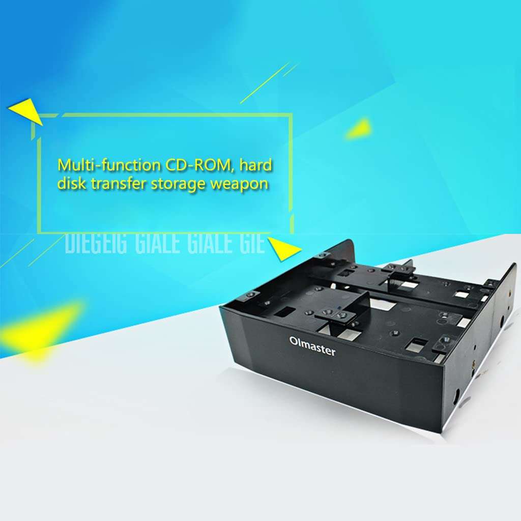 Hard Disk Conversion Rack Bracket Chassis Optical Drive Bit Multi-Functional 5.25In to 3.5In Bracket Olmaster 2.5in Hard Drive Disk Rack 3
