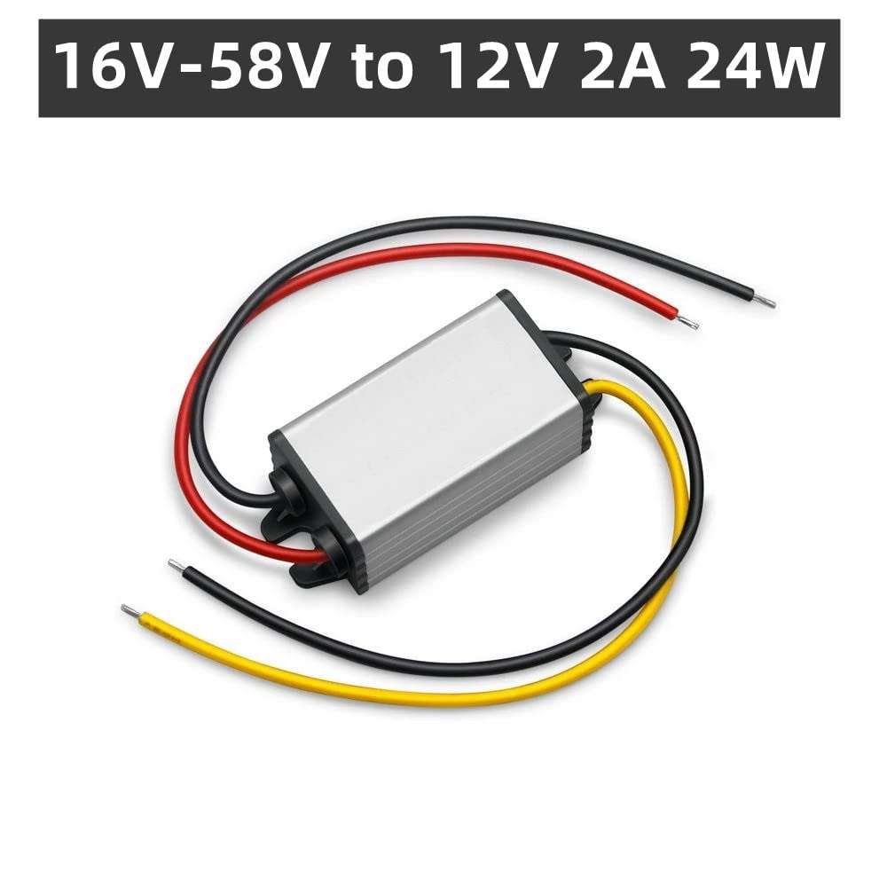 2A 24W DC 24v to 12v Step Down Converter Reducer Regulator DC-DC Power Supply Adapter for Auto Car Vehicle Boat Solar System etc 3