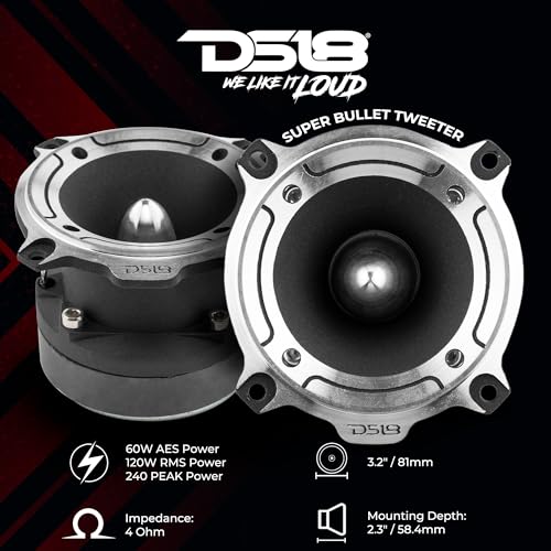 DS18 Ultimate Car Audio Upgrade Bundle - 2X 10 Midrange Speaker + 2X Super Bullet Tweeters - Power, Precision, Perfection 3