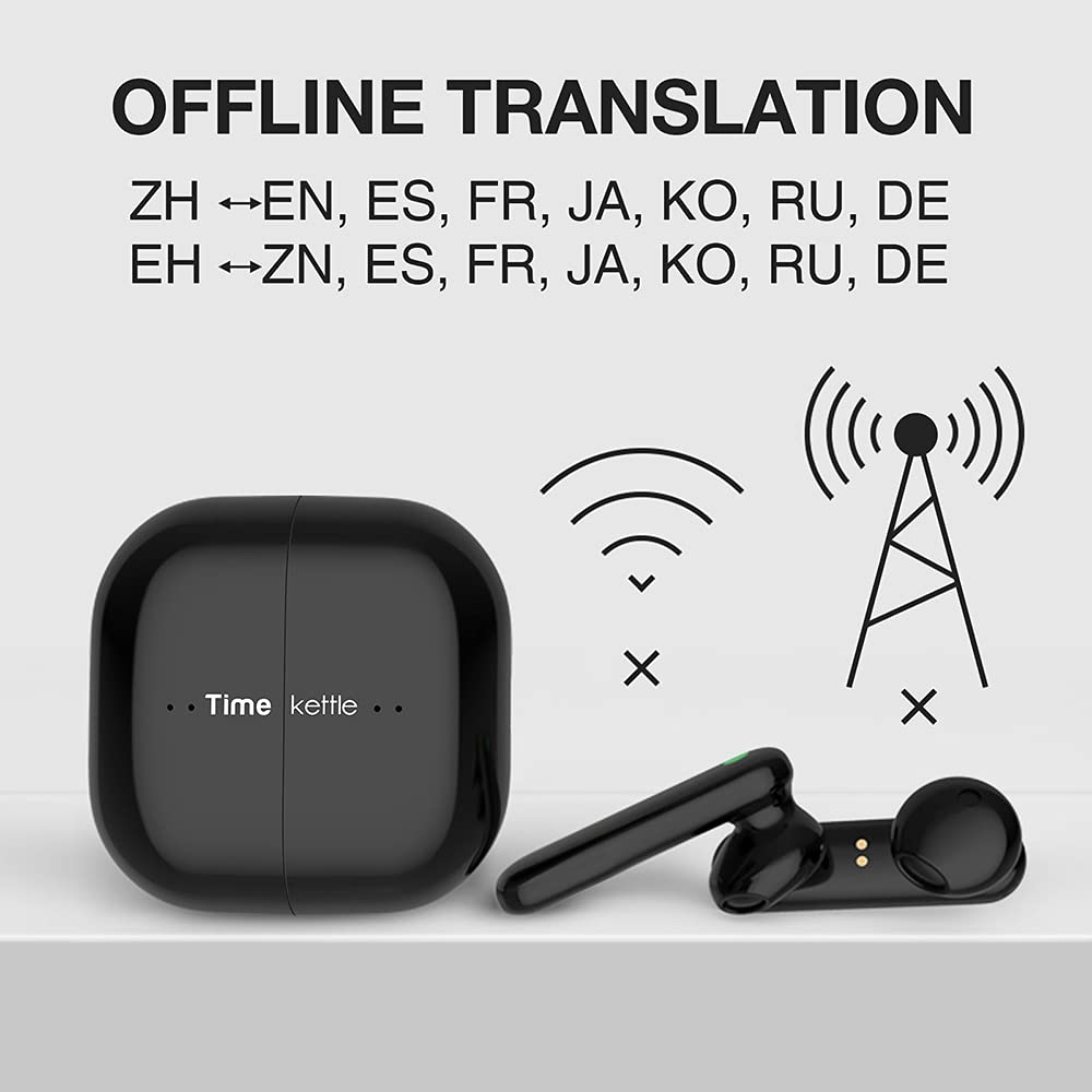 Timekettle M2 Language Translator Earbuds - Supports 40 Languages & 93 Accent Online, Instant Voice Language Translator with Bluetooth & APP, True Wireless Earbuds for Music and Call Fit iOS & Android 4