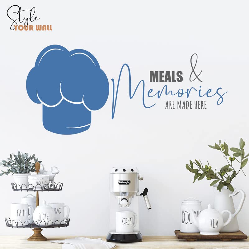 Kotart - Blue HD Printed Vinyl Wall Decals / Stickers for Kitchen Restaurant and Café Decor 3