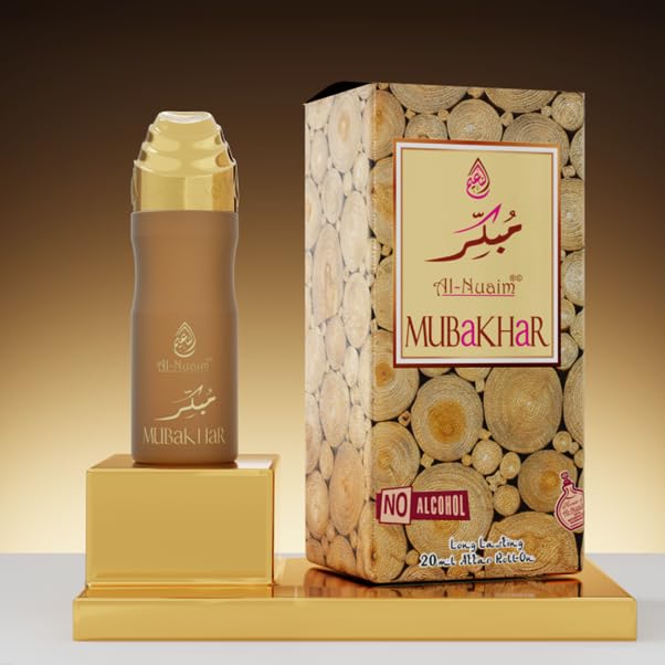 (Pack Of 2) Ittar Itr Perfume 20-ML Unisex Attar Roll On Bottle Long Lasting Fragrance No Alcohol Atar Sweet Mild & Strong Indian-Arabic Tone.(Mubakhhar,Midnight Oudh) 3