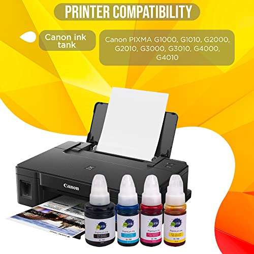 think ink Refill Ink Bottles for Canon PIXMA G3000, G2000, G2010, G4010, G3010, G2012, G 1000, G1010, G4000 Ink Tank Printers and Compatible with GI-790 Original Inks Bottle (Multicolor) 2