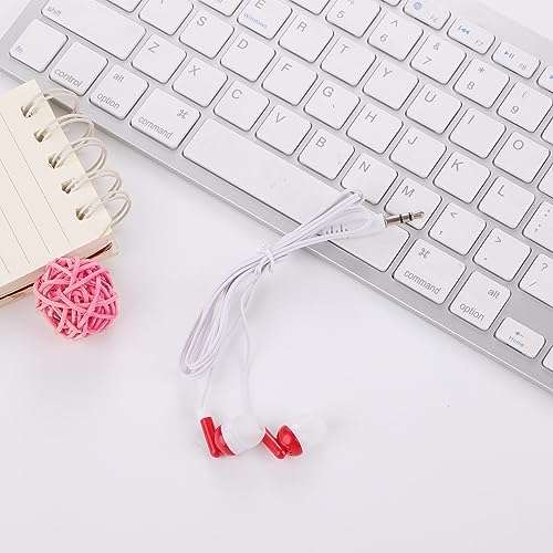 Ladont 100 Pack Bulk Kids Earbuds for Classroom, Student Wired Headphones in Ear Earbuds for School Librariy, 3.5mm Multi Colored Wholesale Earphones for Chromebook Laptop PC 3