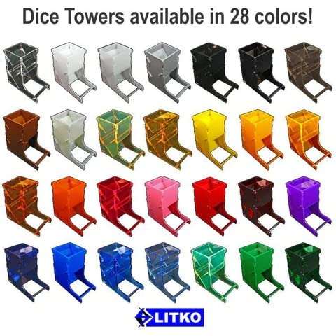 LITKO Dice Tower | Dice Roller | Dice Tumbler | Dice Boot | TTRPG | Board Games (Orange) 5