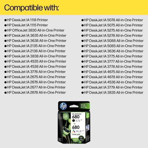 HP 680 Ink Cartridges Combo Pack (1 Black Cartridge + 1 tri-Color Cartridge) 4